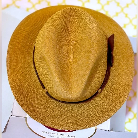 NWOT handwoven 100% Abaca (Manila hemp) Grevi-Dick Tracy hat “The Cary”- - Picture 5 of 15